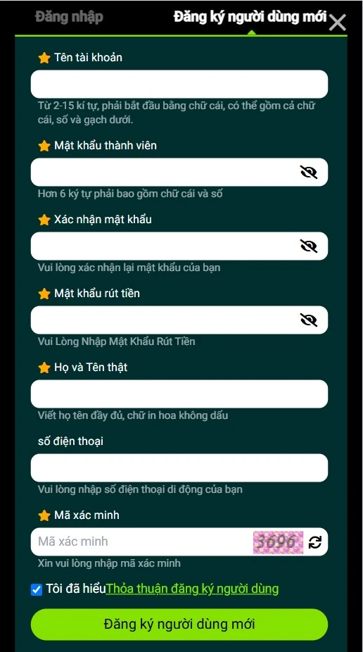 đăng ký đăng nhập 69vn